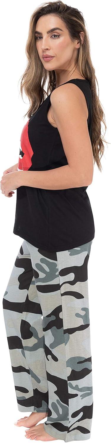 imageJust Love Womens Pajama Pant SetsBlack Red Lips