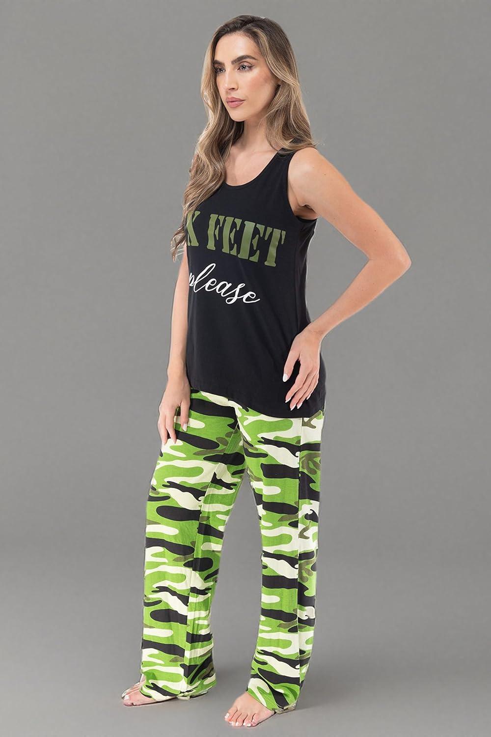 imageJust Love Womens Pajama Pant SetsCamouflage Six Feet