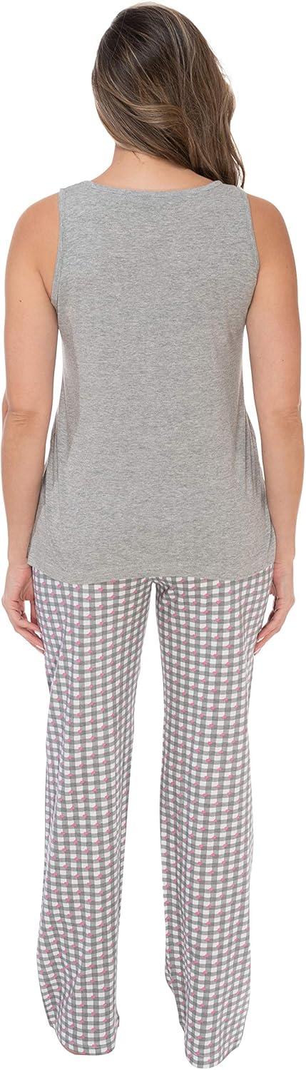 imageJust Love Womens Pajama Pant SetsLove Sleep Grey Plaid