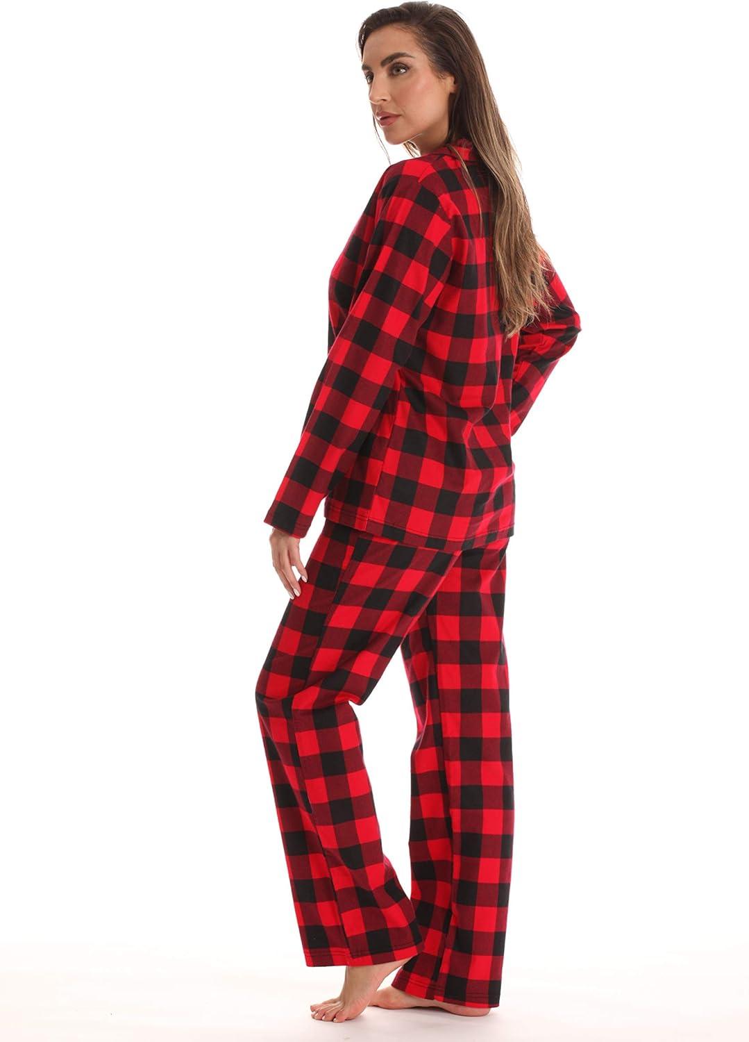 imageJust Love Womens Pajama SetBuffalo Plaid Red