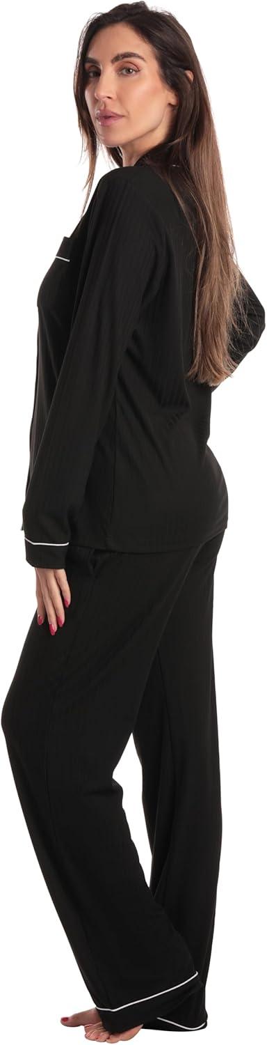 imageJust Love Womens Pajama SetSolid Black
