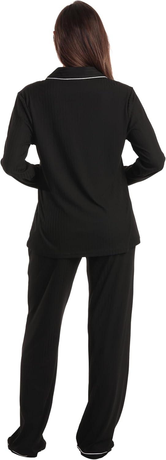 imageJust Love Womens Pajama SetSolid Black
