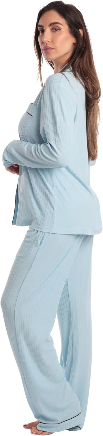 imageJust Love Womens Pajama SetSolid Blue