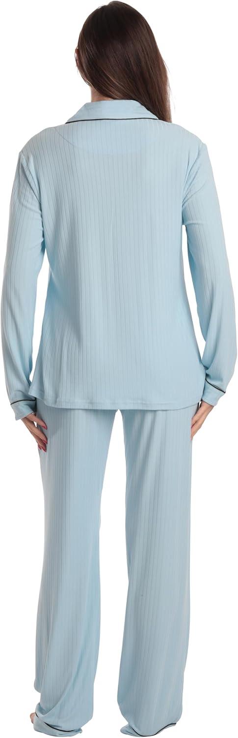 imageJust Love Womens Pajama SetSolid Blue