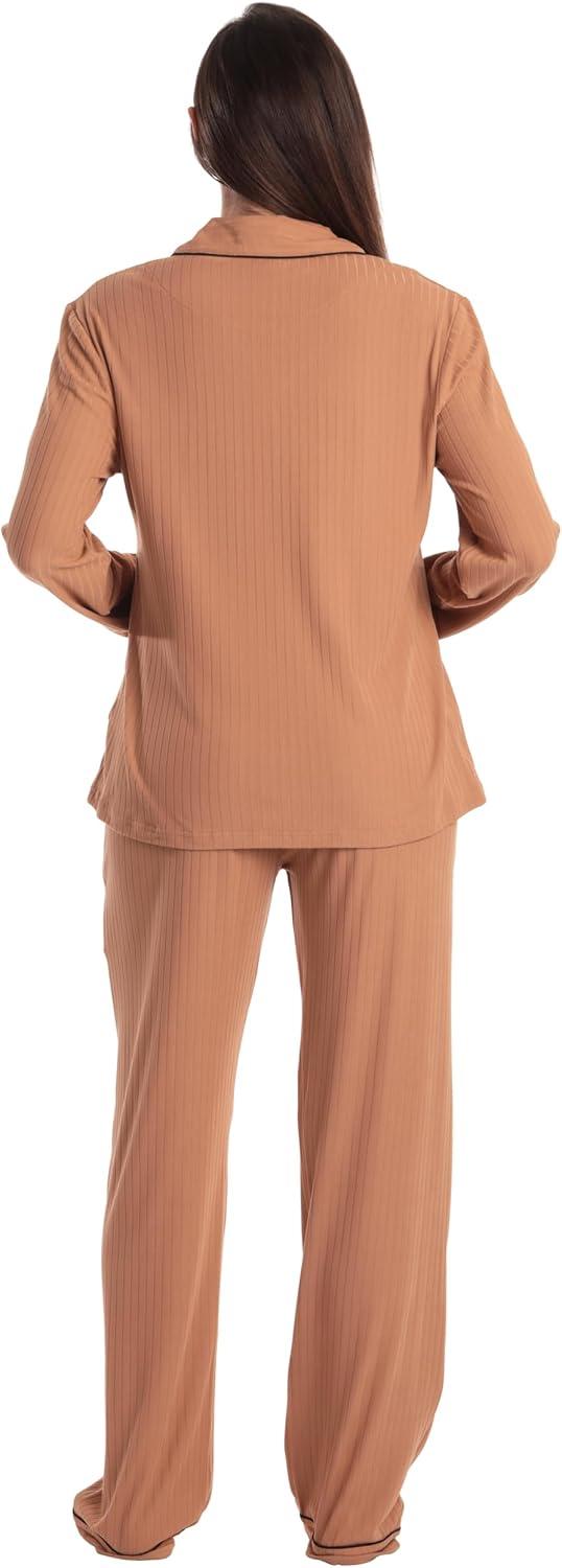 imageJust Love Womens Pajama SetSolid Camel