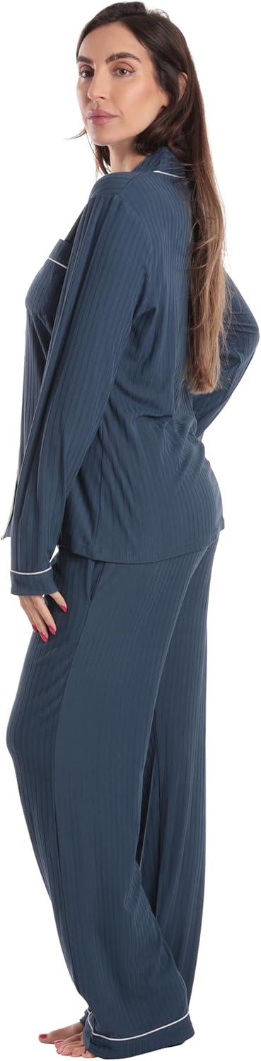 imageJust Love Womens Pajama SetSolid Navy