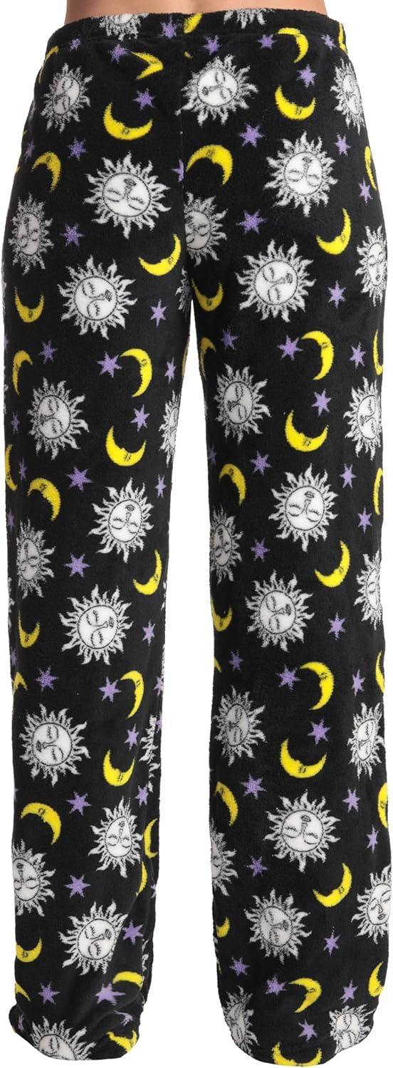 imageJust Love Womens Plush Pajama PantsBlack Astro Moon Sky
