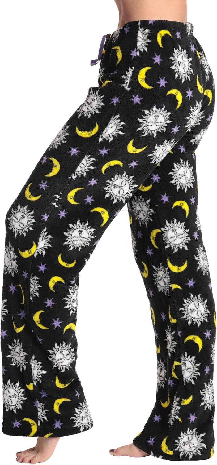 imageJust Love Womens Plush Pajama PantsBlack Astro Moon Sky