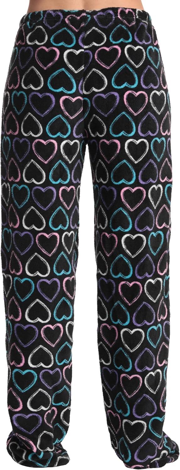 imageJust Love Womens Plush Pajama PantsBlack Chalk Hearts
