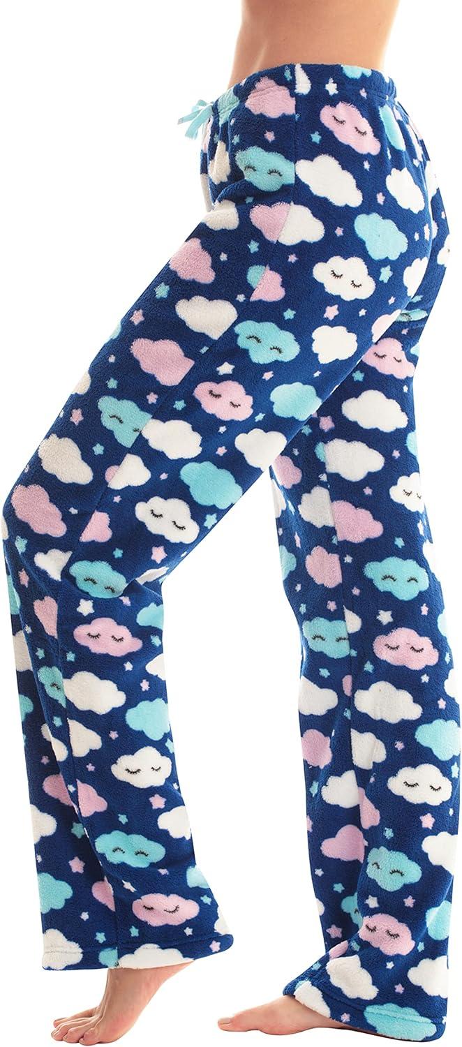 imageJust Love Womens Plush Pajama PantsBlue Sleepy Cloud