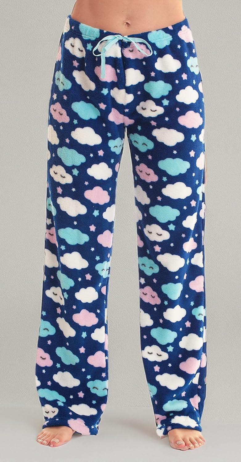 imageJust Love Womens Plush Pajama PantsBlue Sleepy Cloud