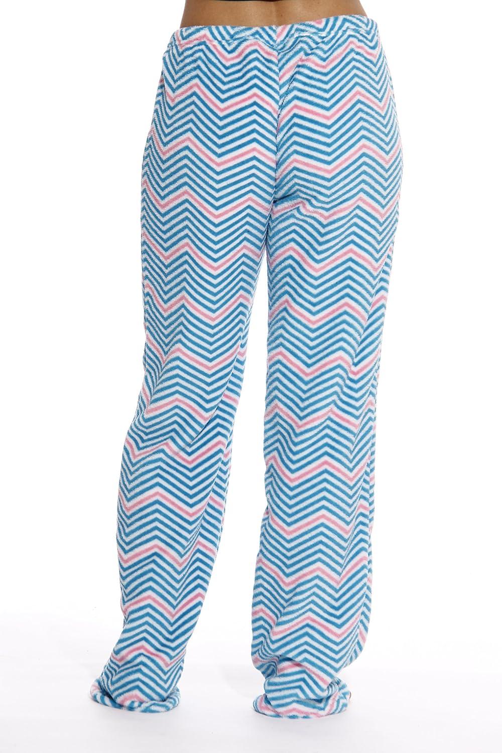 imageJust Love Womens Plush Pajama PantsChevron Turquoise Pink