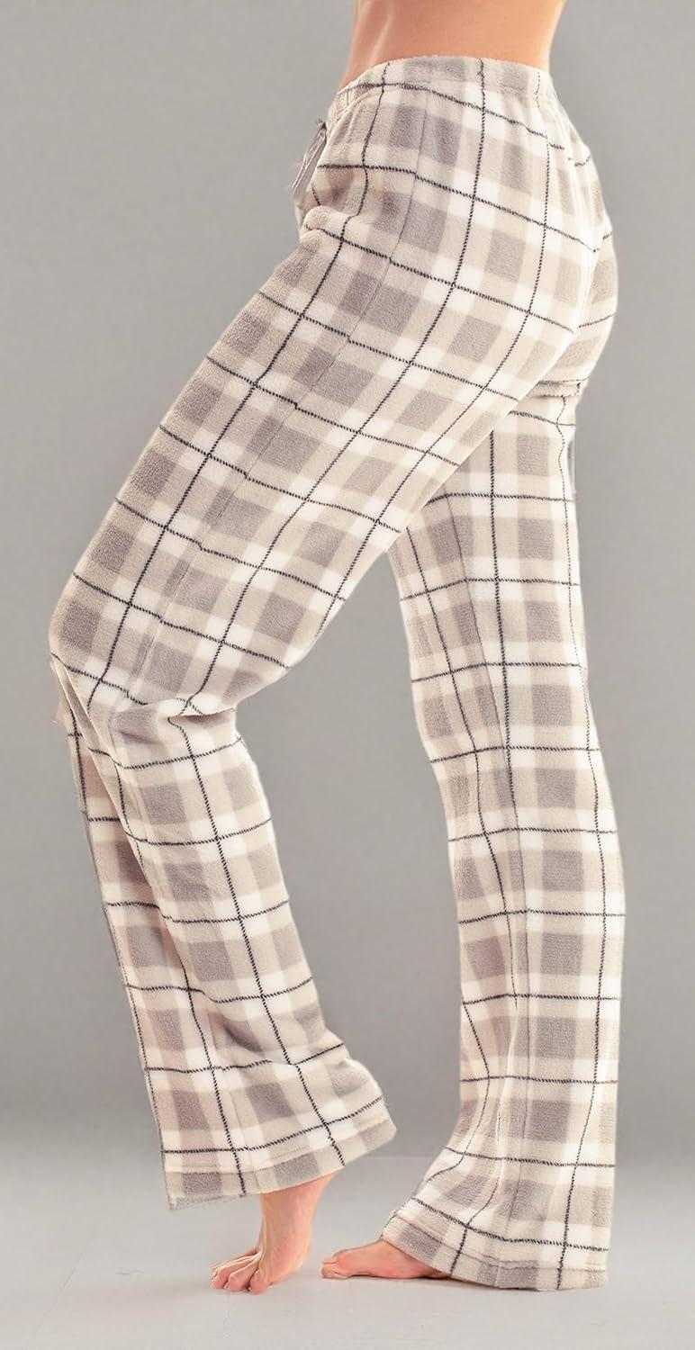 imageJust Love Womens Plush Pajama PantsGrey Plaid
