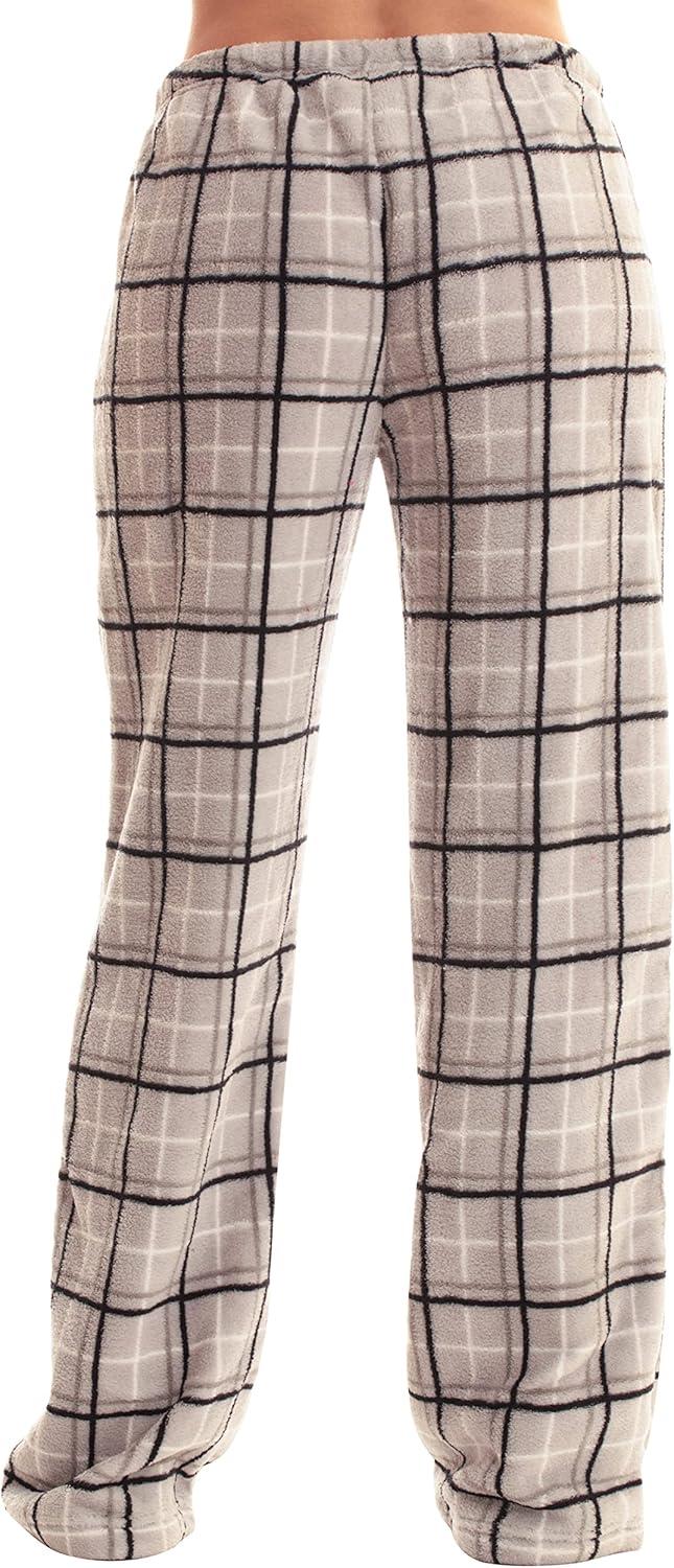 imageJust Love Womens Plush Pajama PantsGrey Plaid Black Grey