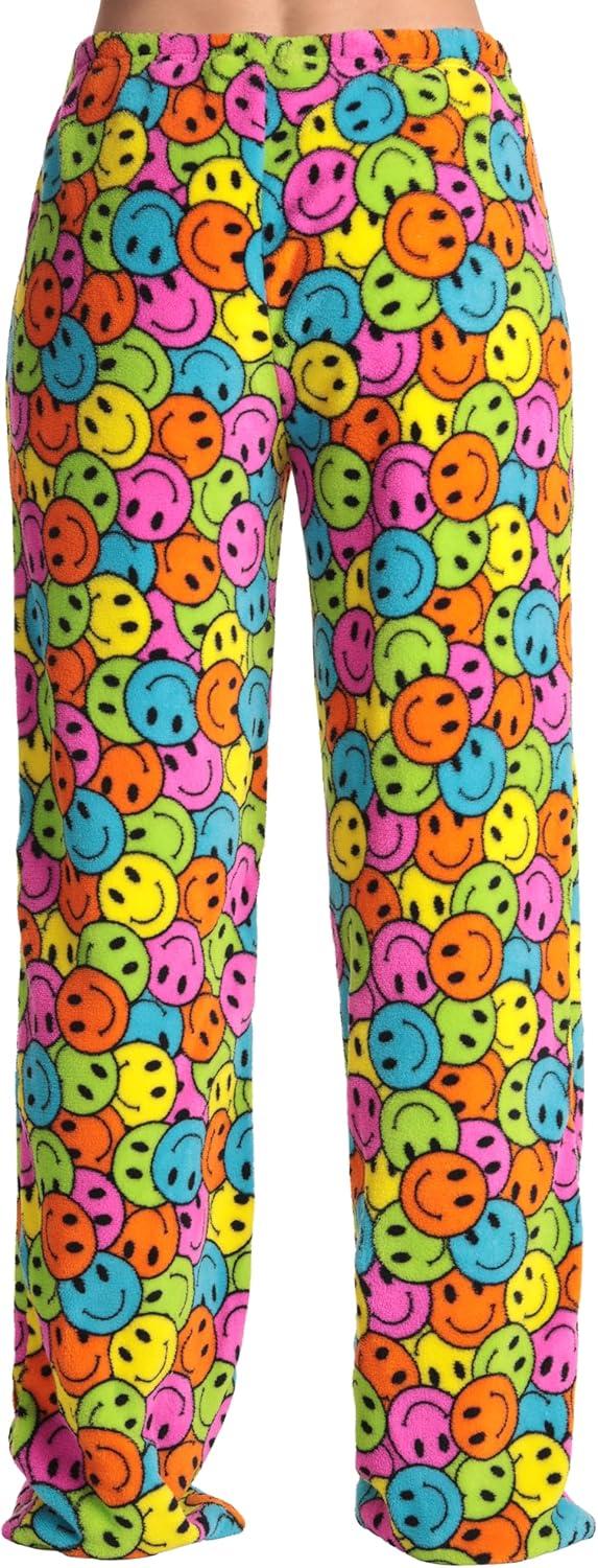 imageJust Love Womens Plush Pajama PantsMulti Tossed Smiley