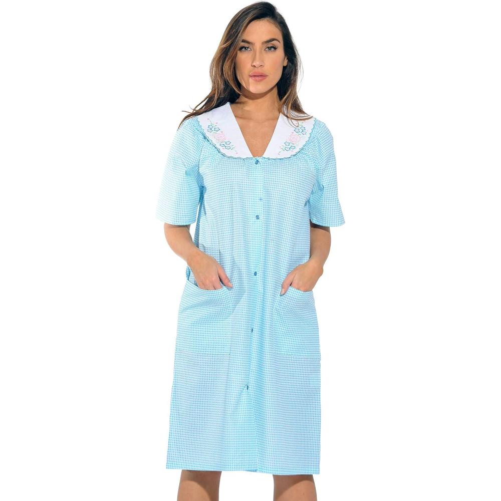 imageDreamcrest Short Sleeve Duster HousecoatRoyal