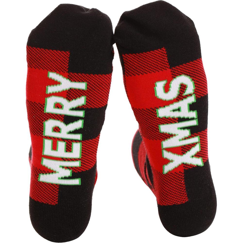 imageJust Love Funny Socks for Women Novelty Gift Socks with SayingsMerry Xmas Sock