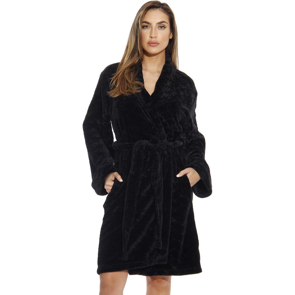 imageJust Love Kimono Robe Bath Robes for WomenBlack