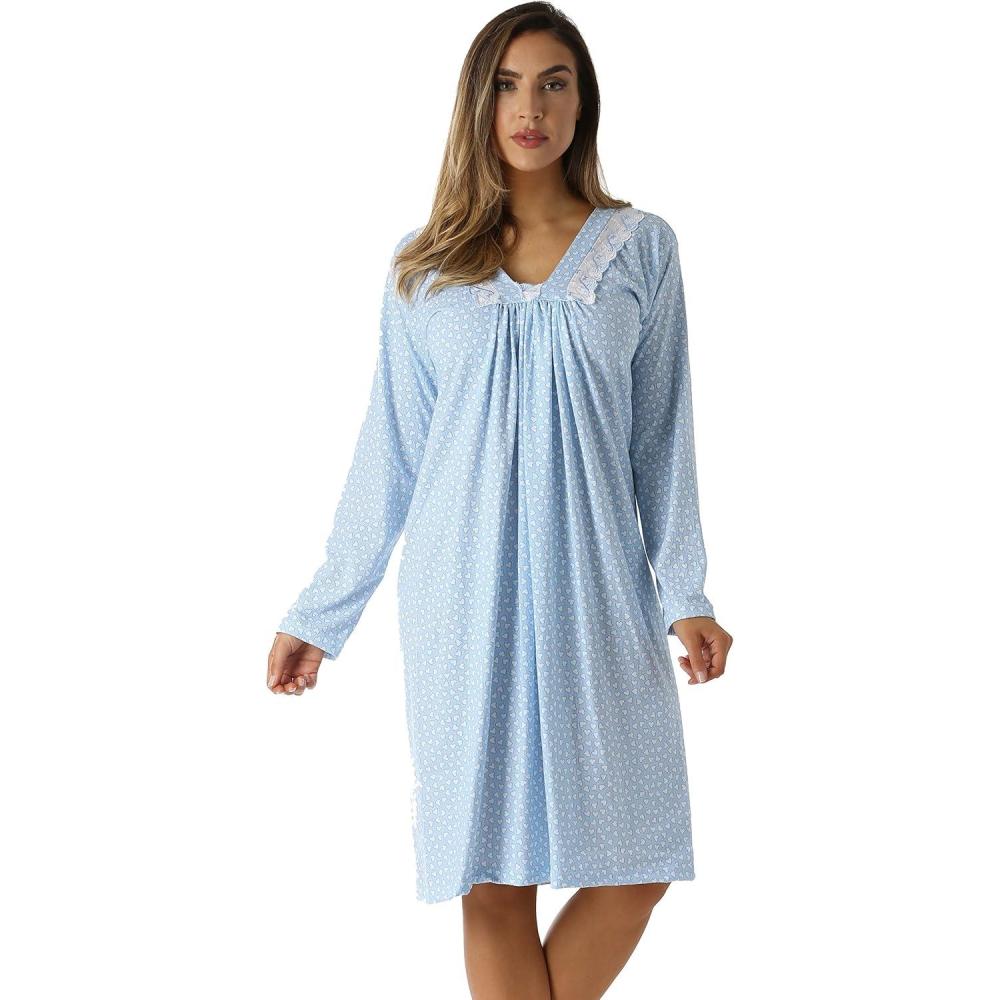 imageJust Love Nightgown Women Sleepwear Womans PajamasBlue Mini Hearts