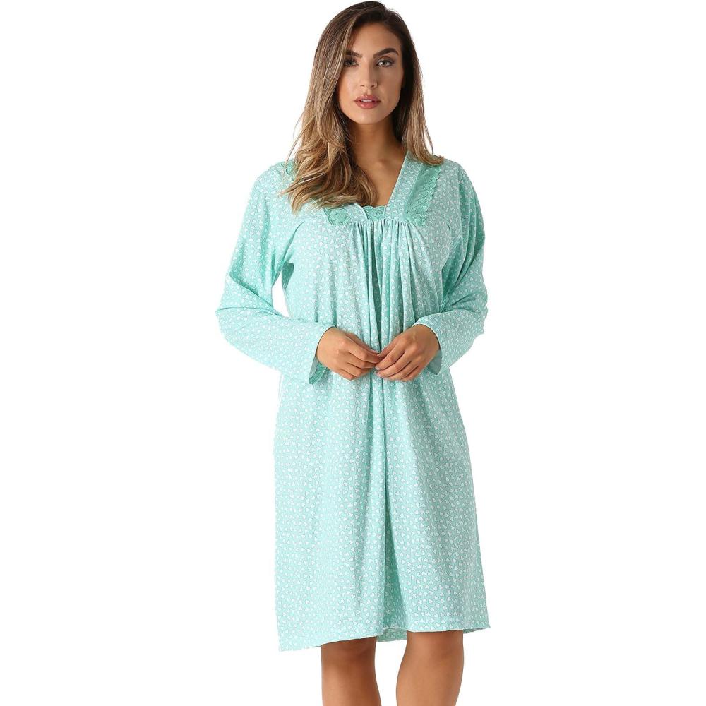 imageJust Love Nightgown Women Sleepwear Womans PajamasMint Mini Hearts