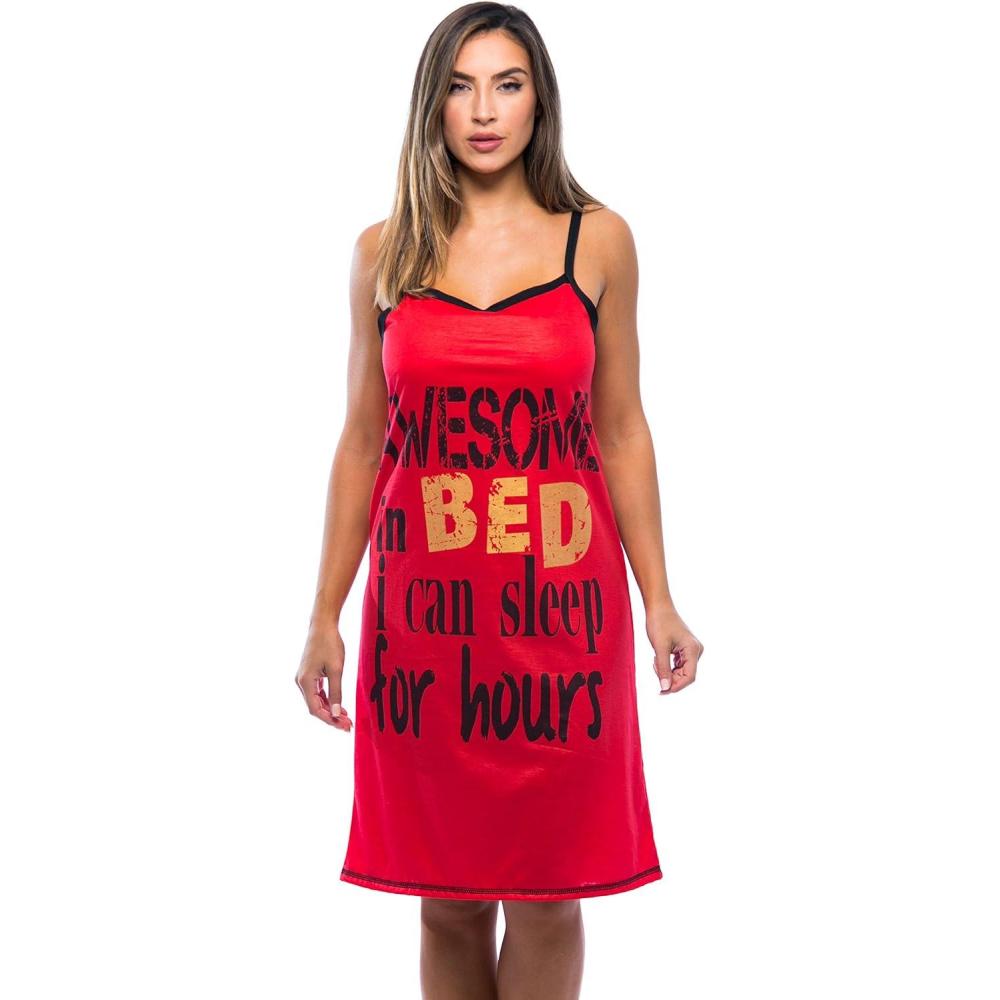 imageJust Love Polyester Spaghetti Strap Nightgown with Cute GraphicsAwesome in Bed
