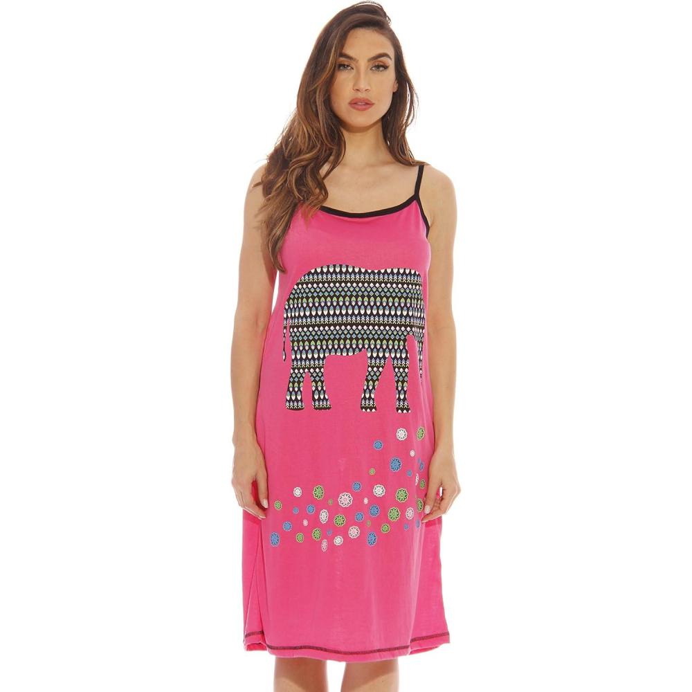 imageJust Love Polyester Spaghetti Strap Nightgown with Cute GraphicsBoho Elephant