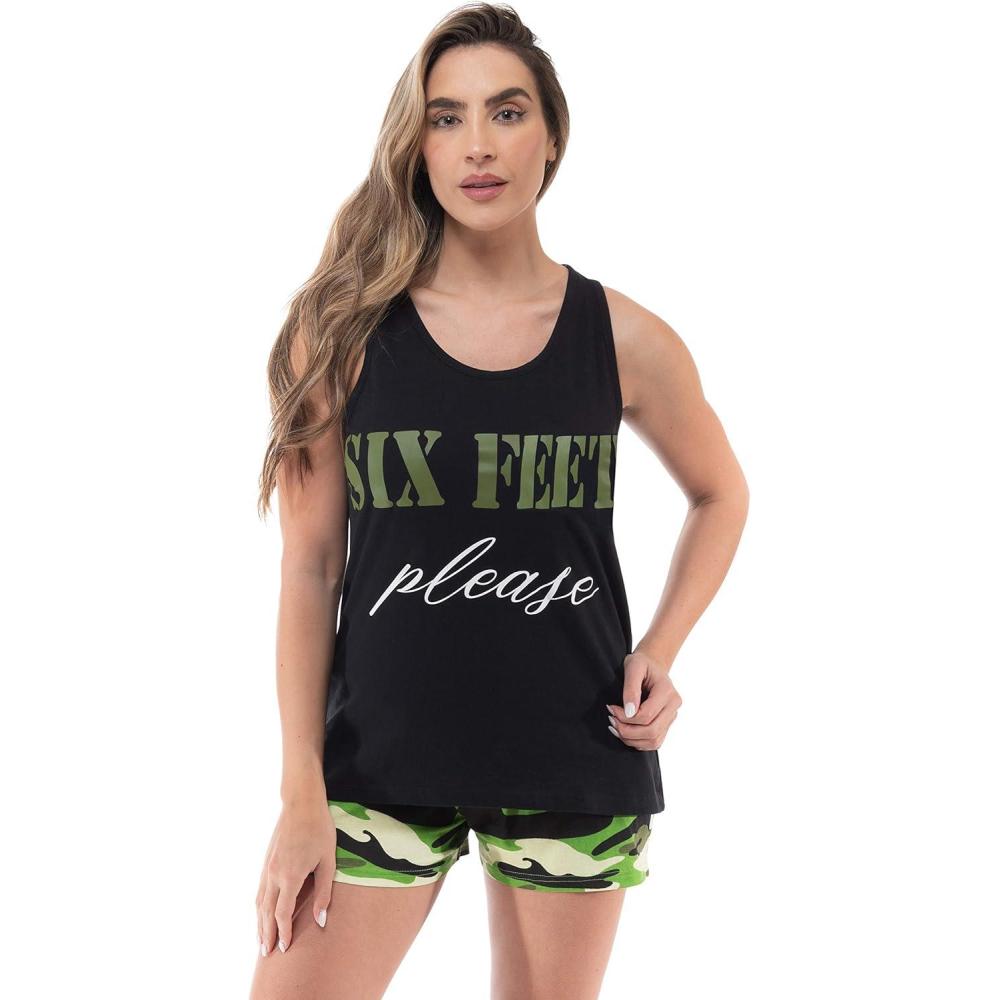 imageJust Love Sets Woman PajamasCamouflage  Six Feet
