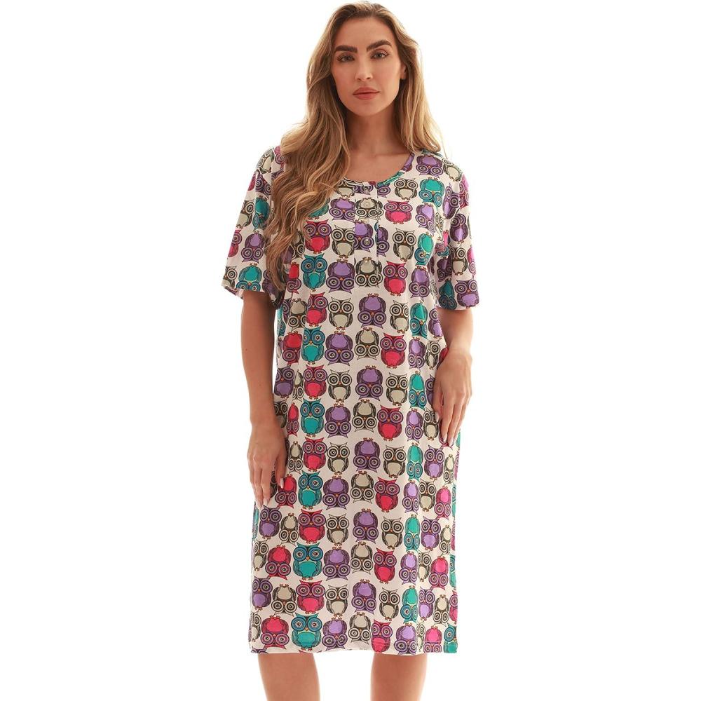 imageJust Love Short Sleeve Nightgown Sleep Dress for WomenMulticolour