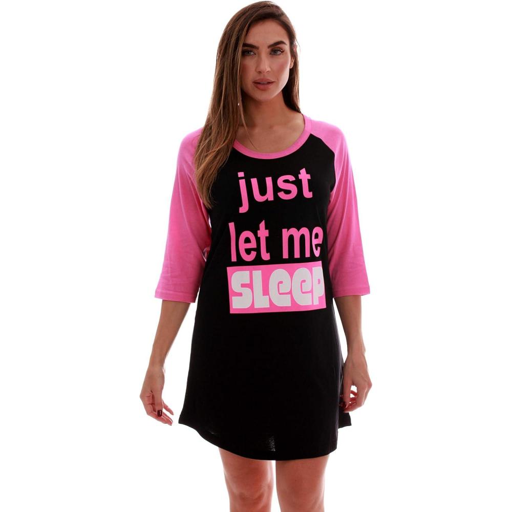imageJust Love Sleep Dress for WomenBlack Just Let Me Sleep