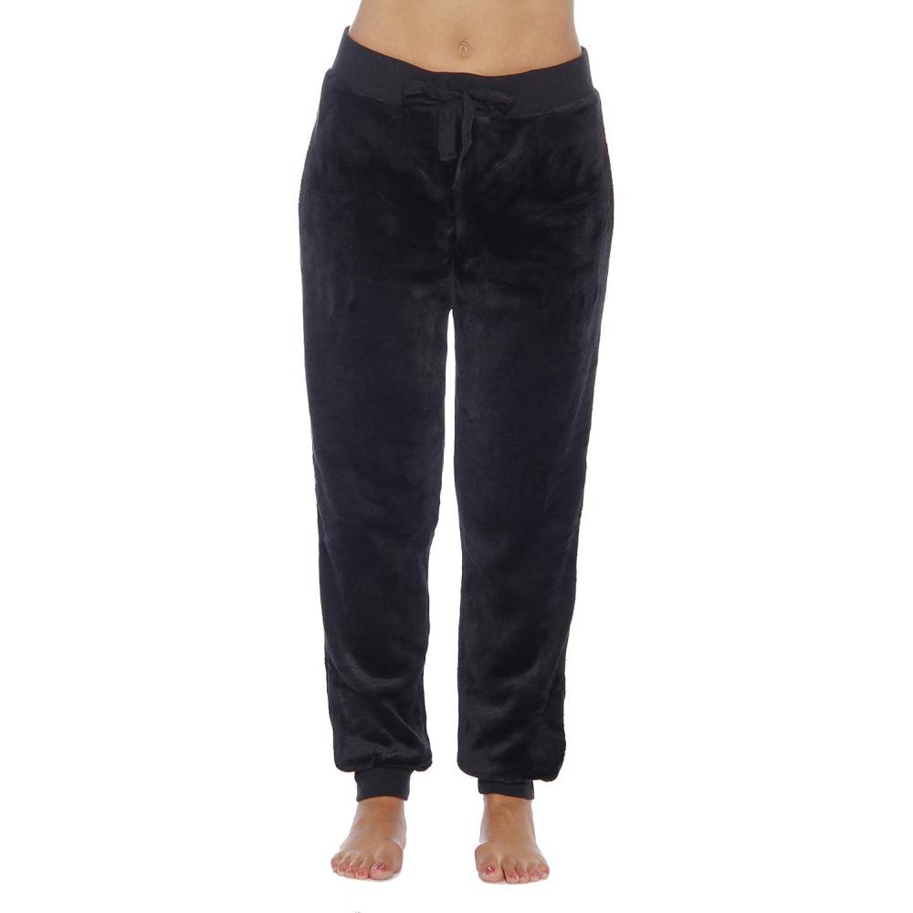 imageJust Love Velour Pajama PantsJoggers for WomenBlack
