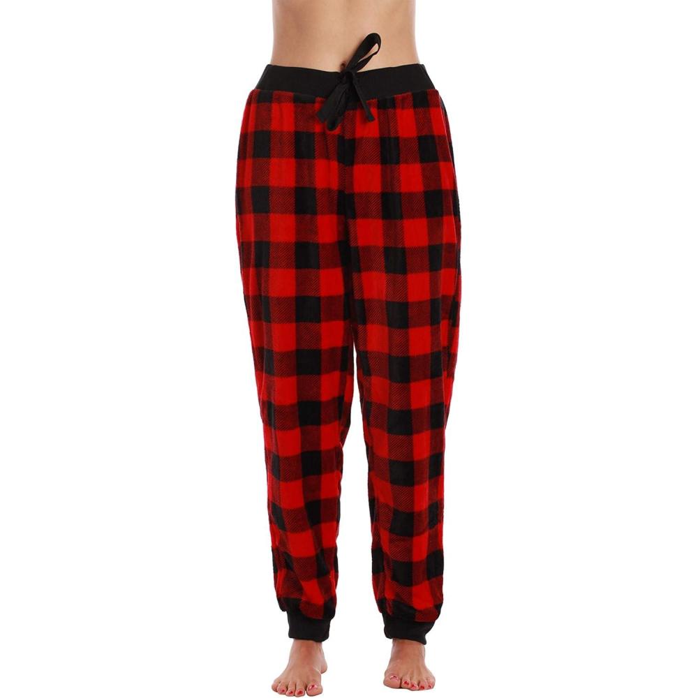 imageJust Love Velour Pajama PantsJoggers for WomenBuffalo Plaid