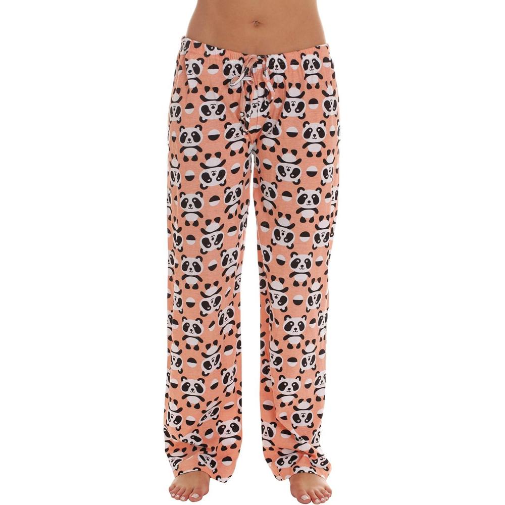 imageJust Love Womens 100 Cotton Pajama PantsPanda Coral