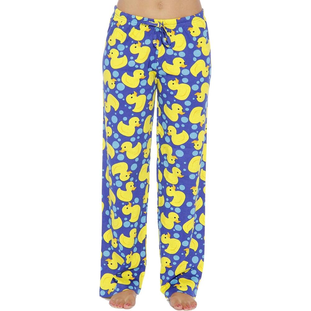 imageJust Love Womens 100 Cotton Pajama PantsRubber Ducky Royal
