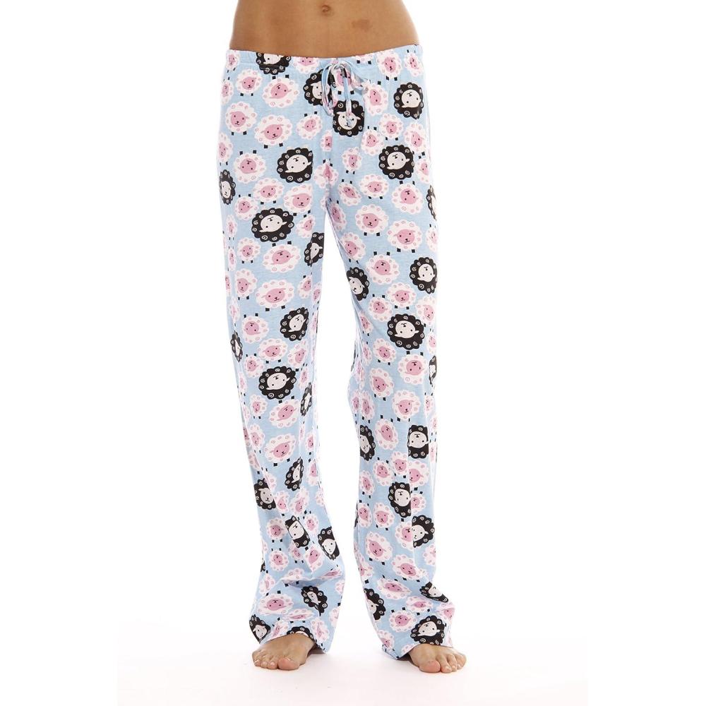 imageJust Love Womens 100 Cotton Pajama PantsSheep Blue