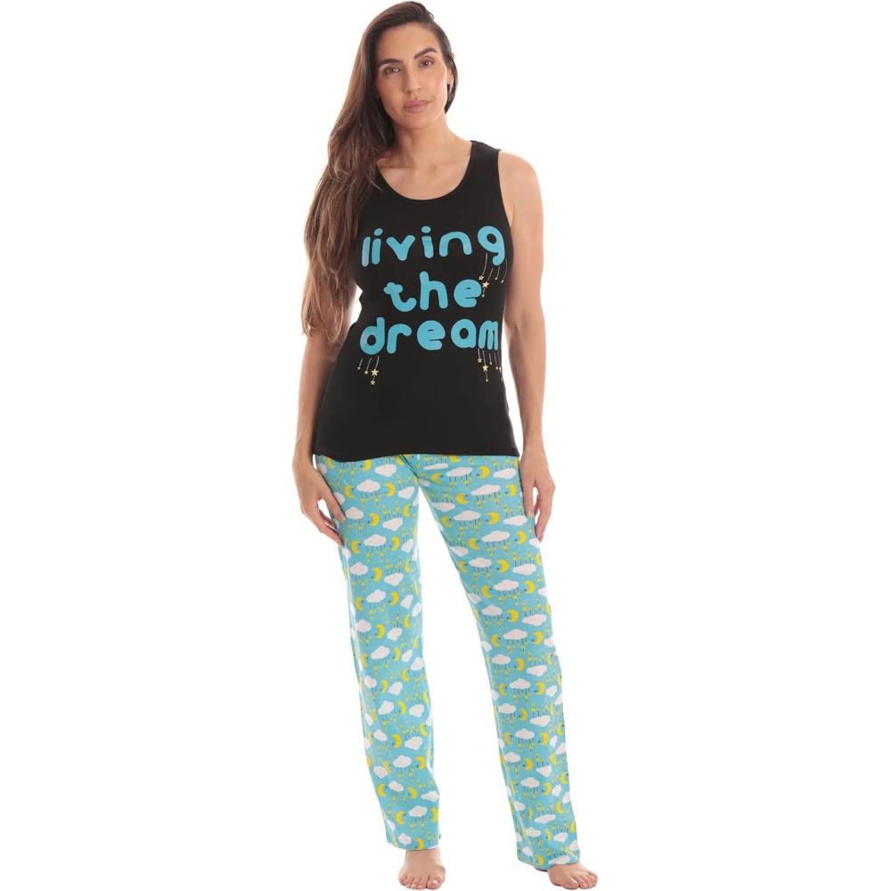 imageJust Love Womens Pajama Pant SetsBlack Living the Dream