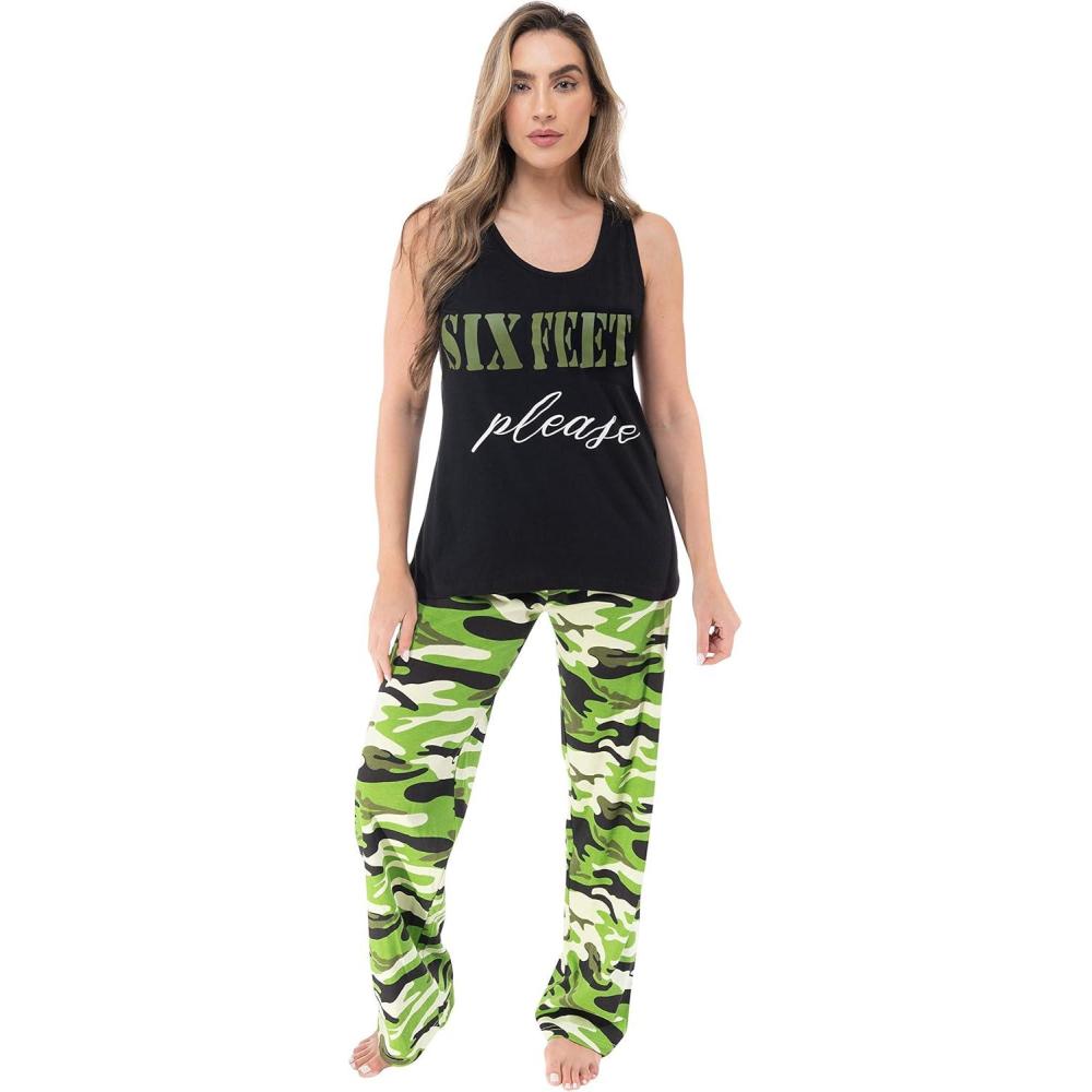 imageJust Love Womens Pajama Pant SetsCamouflage Six Feet
