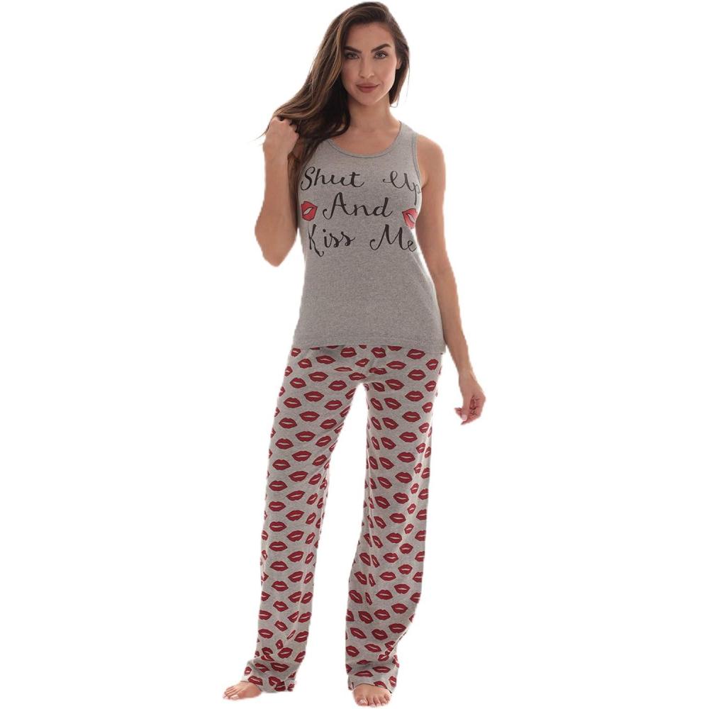 imageJust Love Womens Pajama Pant SetsGrey Lips