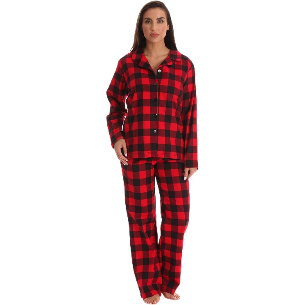 imageJust Love Womens Pajama SetBuffalo Plaid Red