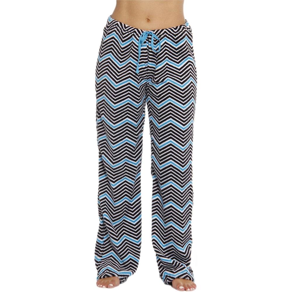imageJust Love Womens Plush Pajama PantsChevron Black Turquoise