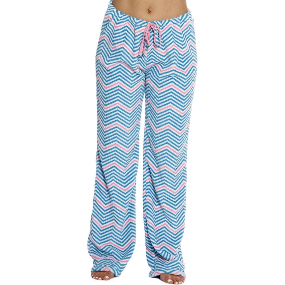 imageJust Love Womens Plush Pajama PantsChevron Turquoise Pink