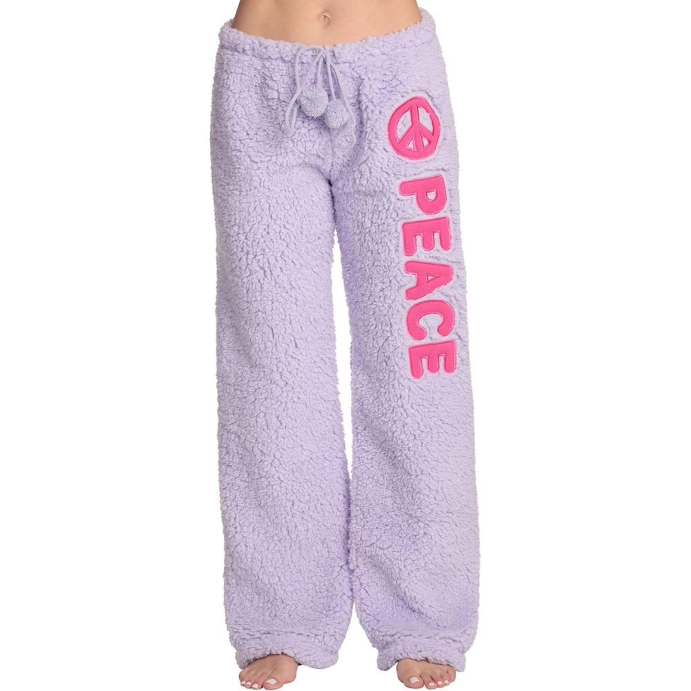 imageJust Love Womens Plush Pajama PantsLilac Peace