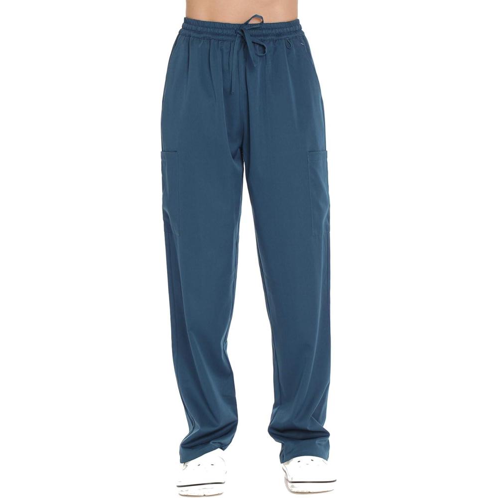 imageJust Love Womens Solid Stretch Scrub Pants Nursing Uniform Cargo Work BottomsCarribean Blue