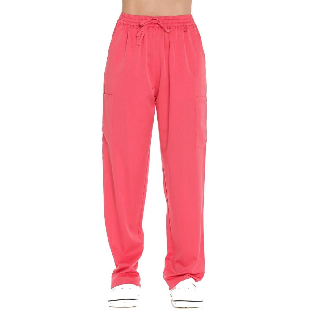 imageJust Love Womens Solid Stretch Scrub Pants Nursing Uniform Cargo Work BottomsCoral