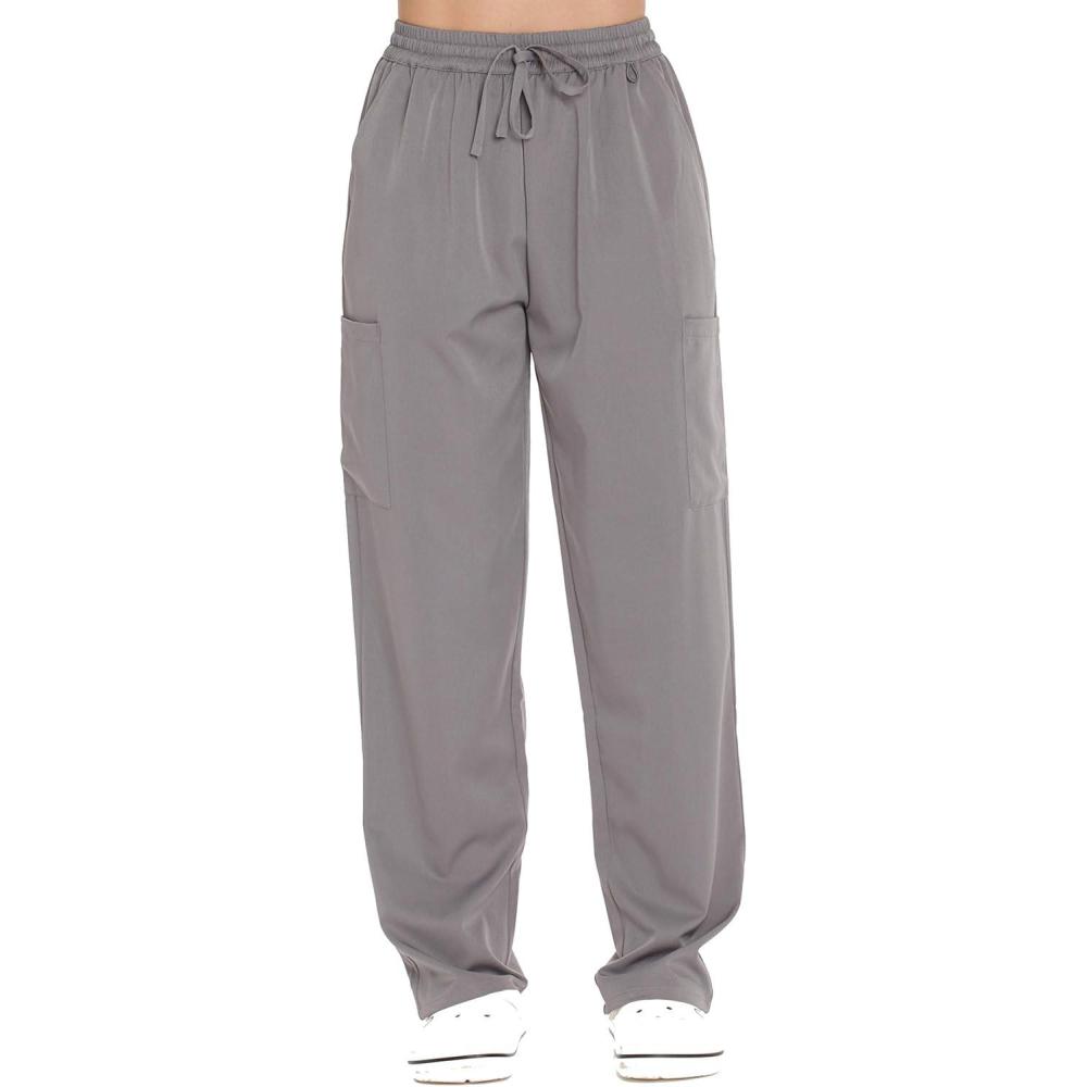 imageJust Love Womens Solid Stretch Scrub Pants Nursing Uniform Cargo Work BottomsLight Grey