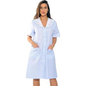 Dreamcrest Short Sleeve Duster Housecoat(Blue)