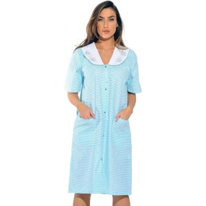 Dreamcrest Short Sleeve Duster Housecoat(Royal)