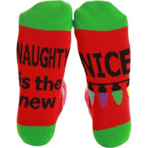 Just Love Funny Socks for Women – Novelty Gift Socks with Sayings(Naughty is the New Nice Sock)