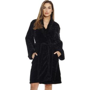 Just Love Kimono Robe Bath Robes for Women(Black)