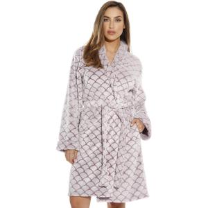 Just Love Kimono Robe Bath Robes for Women(Burgundy / White)