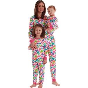 Just Love Mommy and Me Pajamas Set(Bright Hearts)